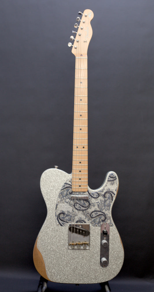 Fender Brad Paisley Road Worn Telecaster, Silver Sparkle, 2017 - 5.95lbs