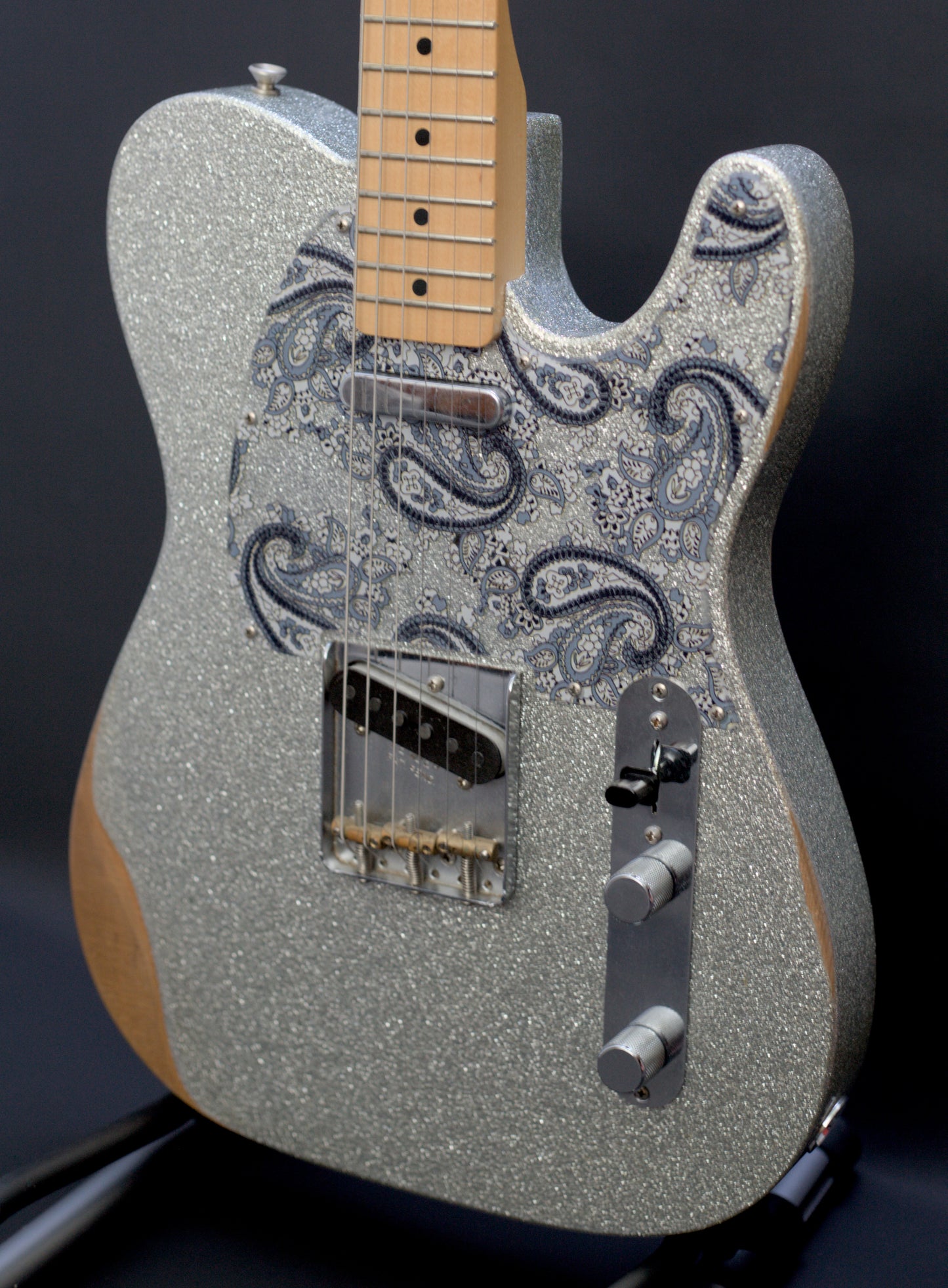 Fender Brad Paisley Road Worn Telecaster, Silver Sparkle, 2017 - 5.95lbs