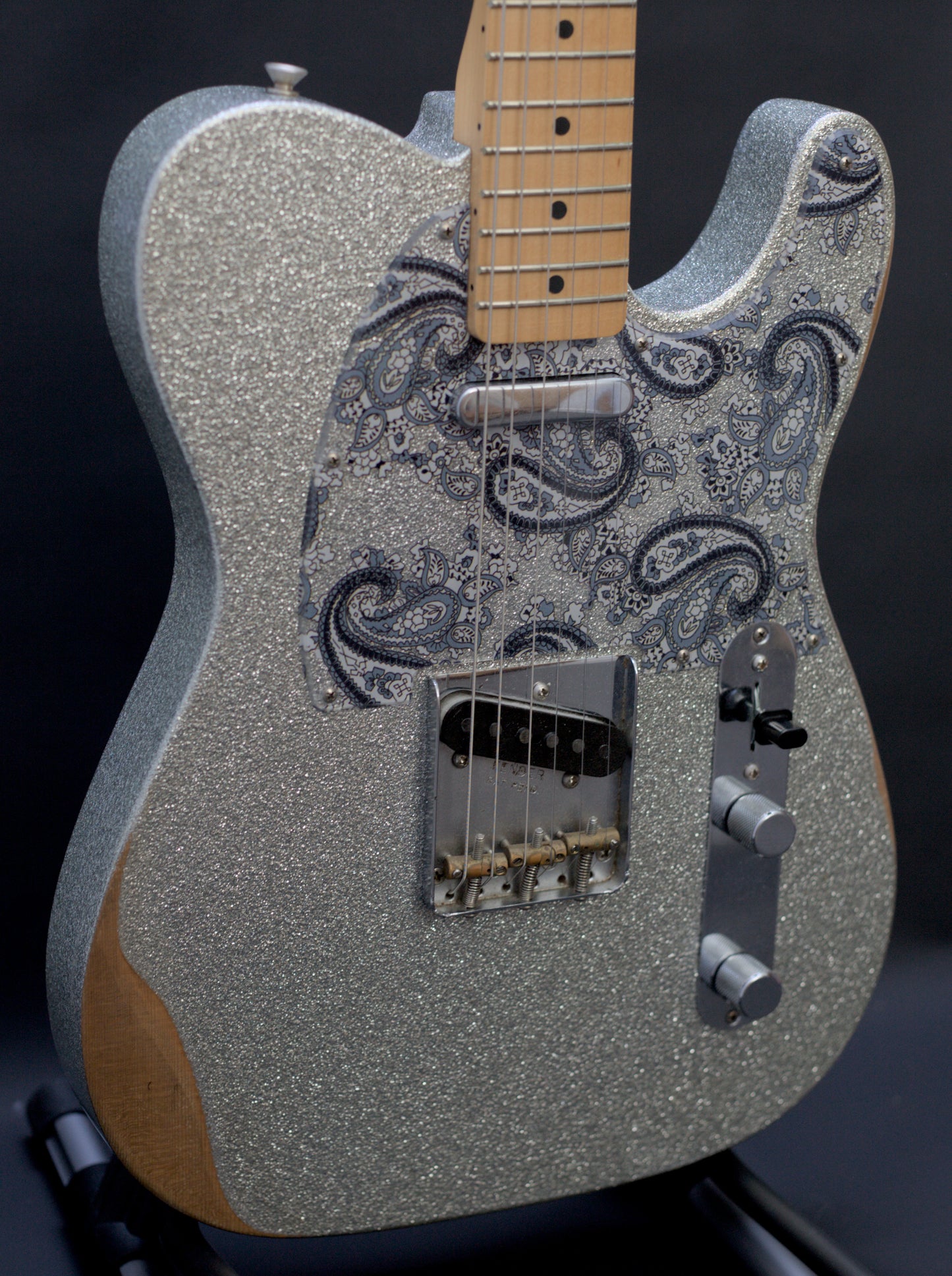 Fender Brad Paisley Road Worn Telecaster, Silver Sparkle, 2017 - 5.95lbs