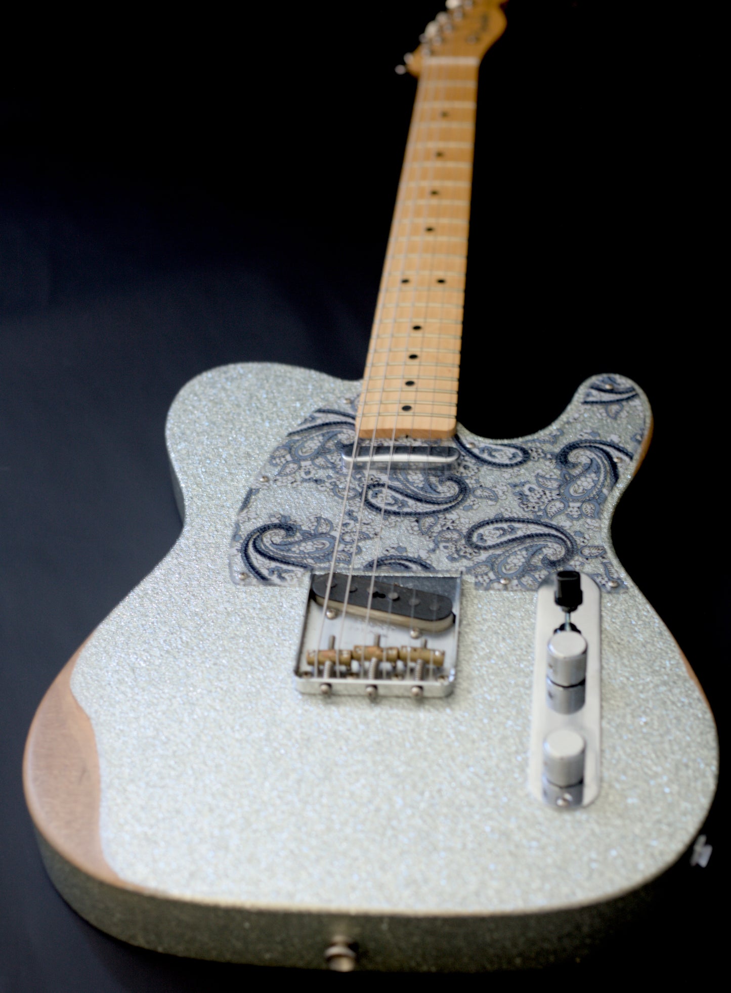 Fender Brad Paisley Road Worn Telecaster, Silver Sparkle, 2017 - 5.95lbs