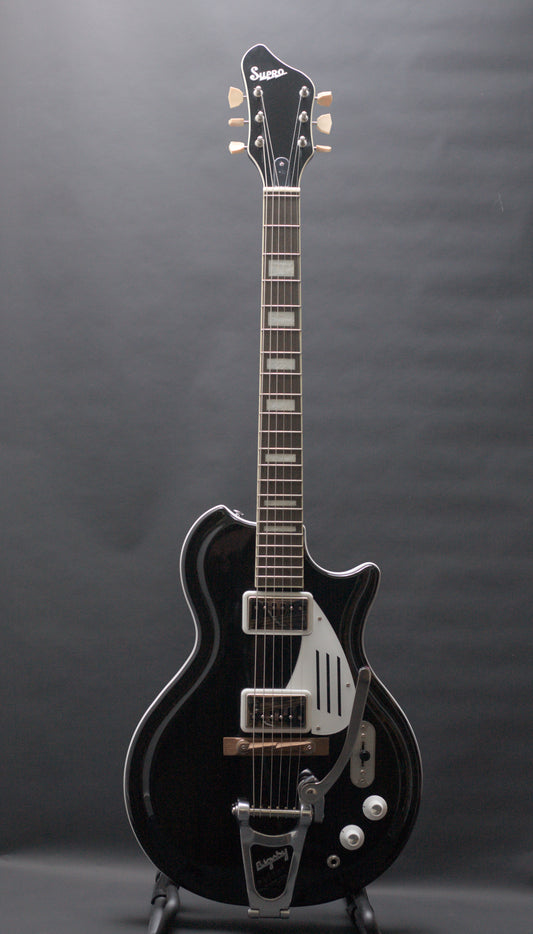Supro Americana Series Black Holiday 1575JB with Bigsby - Jet Black
