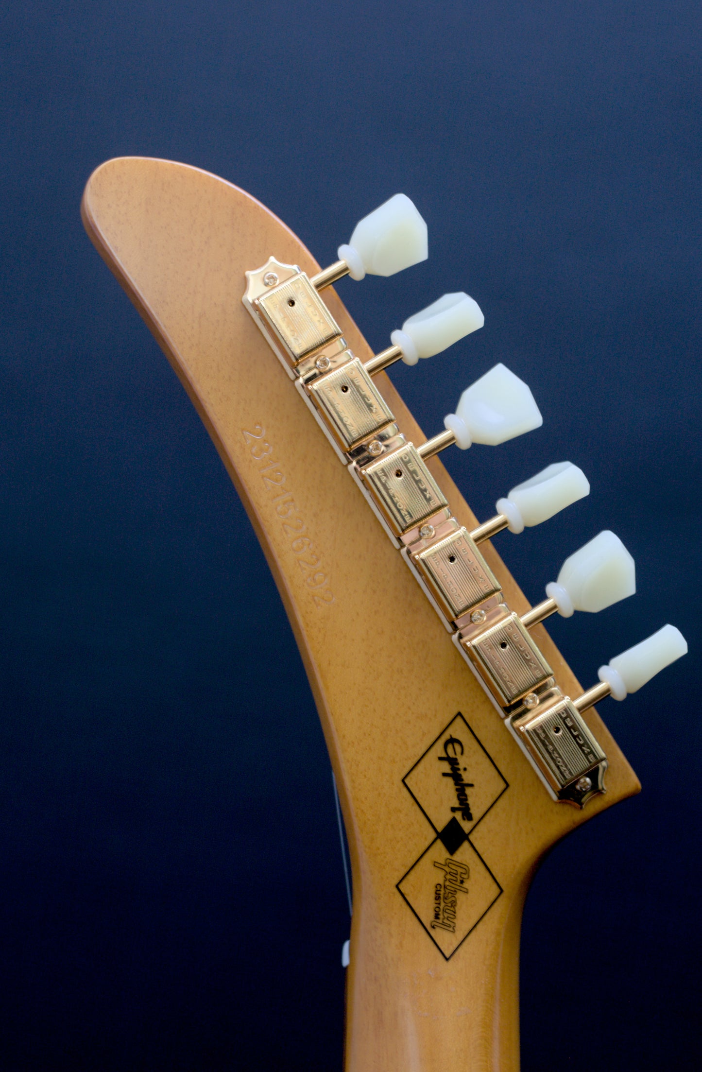 Epiphone "Inspired By Gibson" Custom 1958 Korina Explorer - Aged Natural - White Pickguard