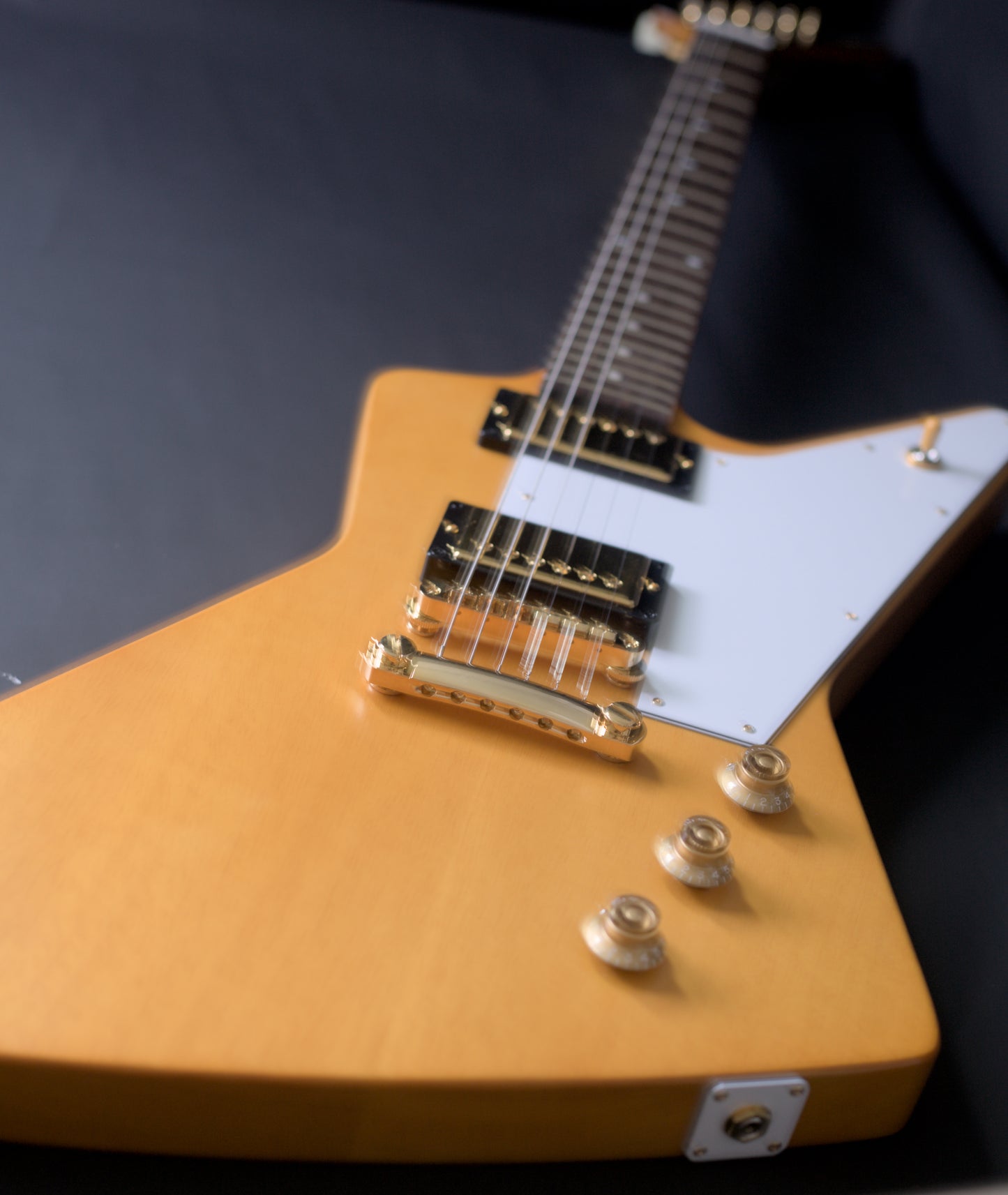 Epiphone "Inspired By Gibson" Custom 1958 Korina Explorer - Aged Natural - White Pickguard