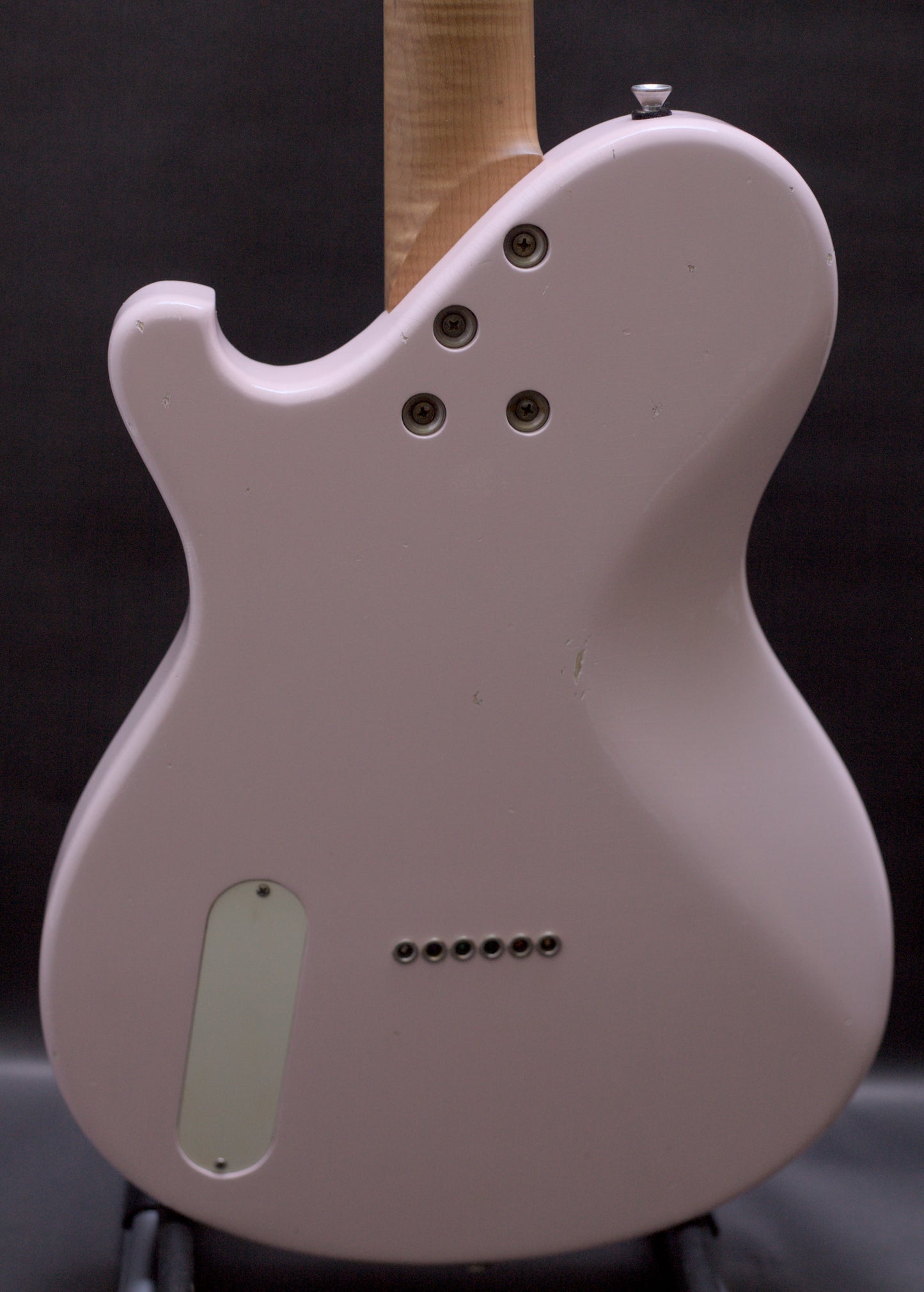 Seth Baccus Shoreline JM H90, Roasted Flame Maple Neck, Aged Nitro Shell Pink