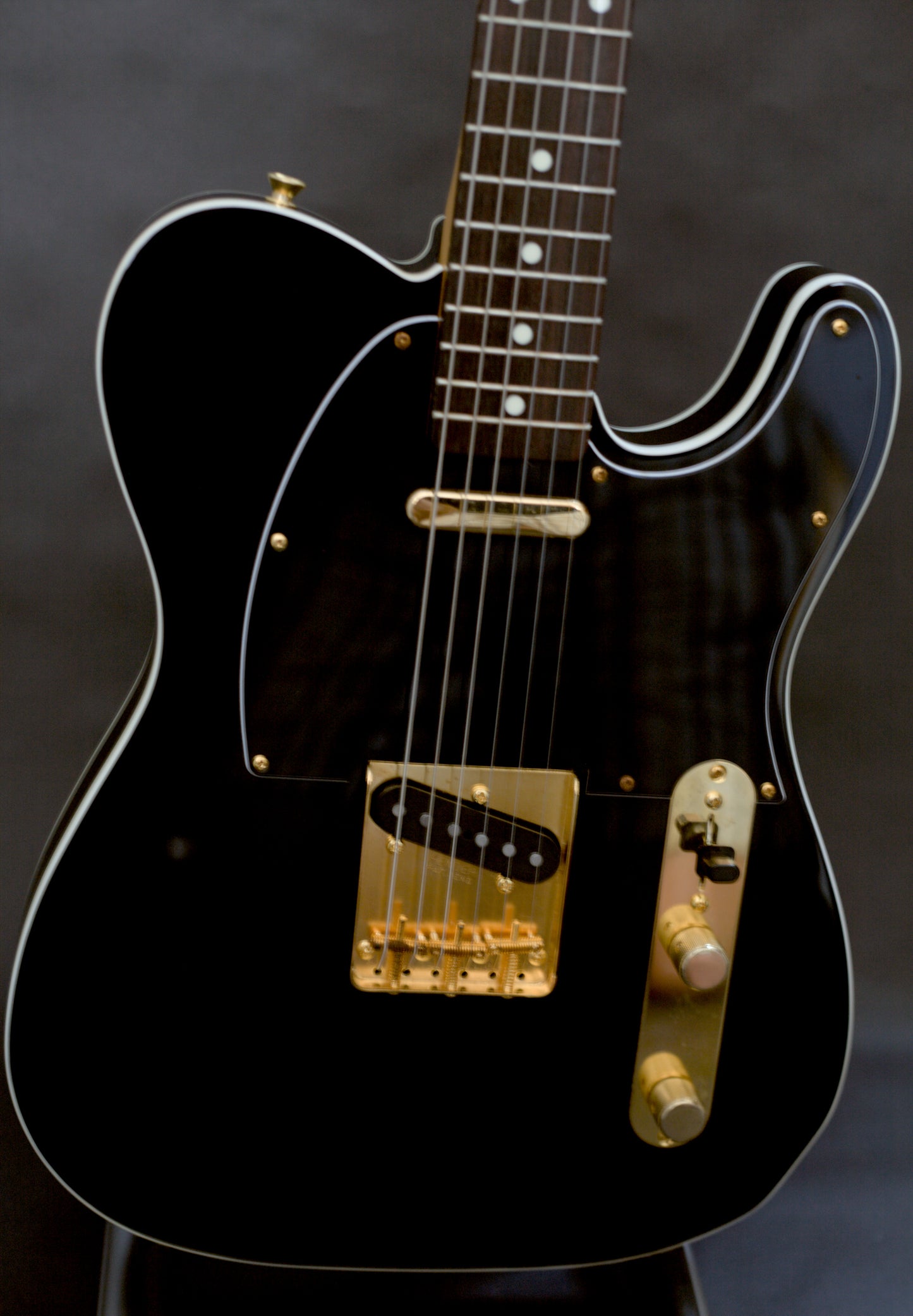 Fender Japan TL-62 Telecaster Custom Reissue MIJ, 2018, Black and Gold w/matching headstock