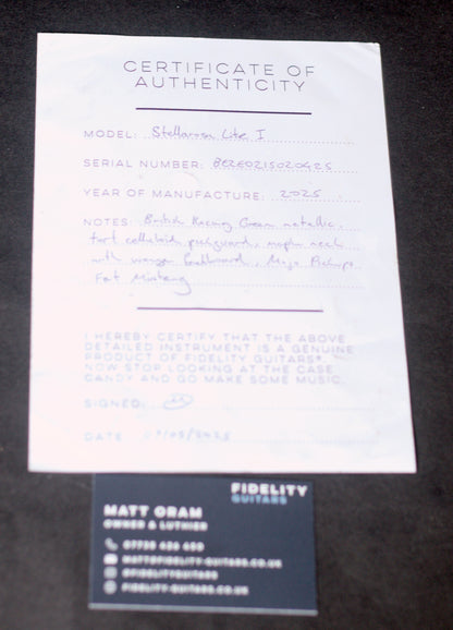 Fidelity Stellarosa Lite - 2025 - Light Aged - British Racing Green