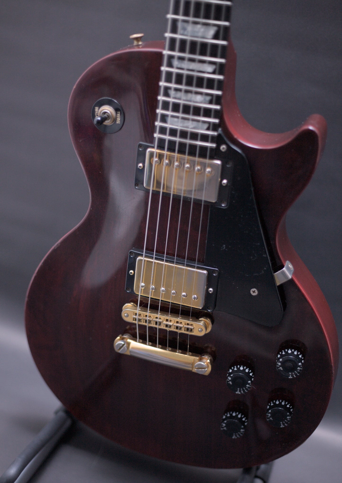 1993 Gibson Les Paul Studio with ebony board, Wine Red gold hardware