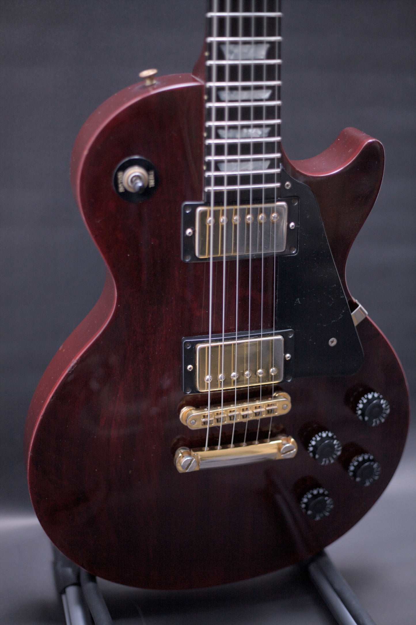 1993 Gibson Les Paul Studio with ebony board, Wine Red gold hardware