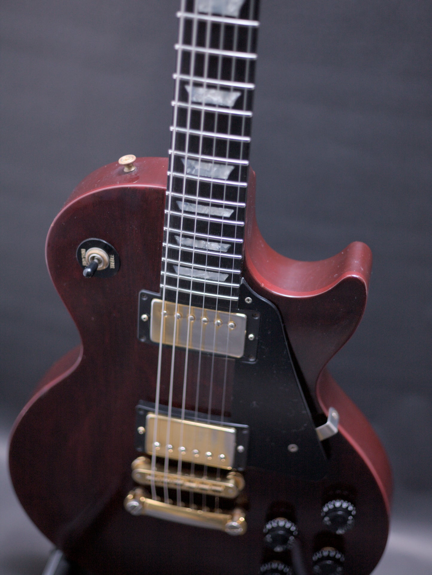 1993 Gibson Les Paul Studio with ebony board, Wine Red gold hardware