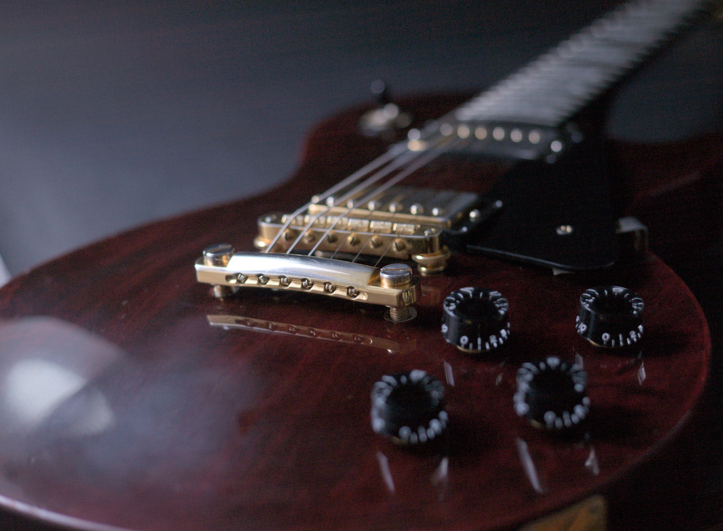 1993 Gibson Les Paul Studio with ebony board, Wine Red gold hardware