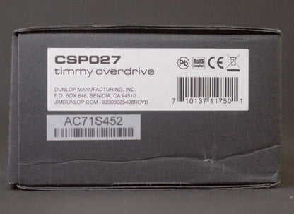 MXR Custom Shop CSP027 Timmy Overdrive