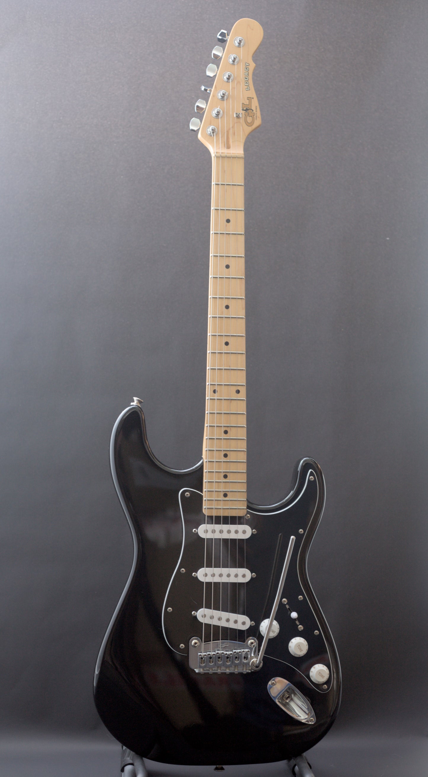 G&L Tribute Series Legacy with Maple Fretboard, Gloss Black