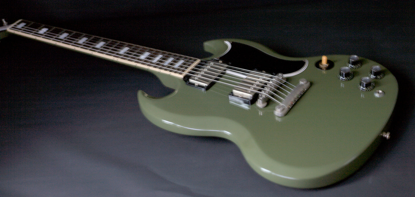 Gibson CME Exclusive SG Standard in Olive Drab w/ upgrades, 2021