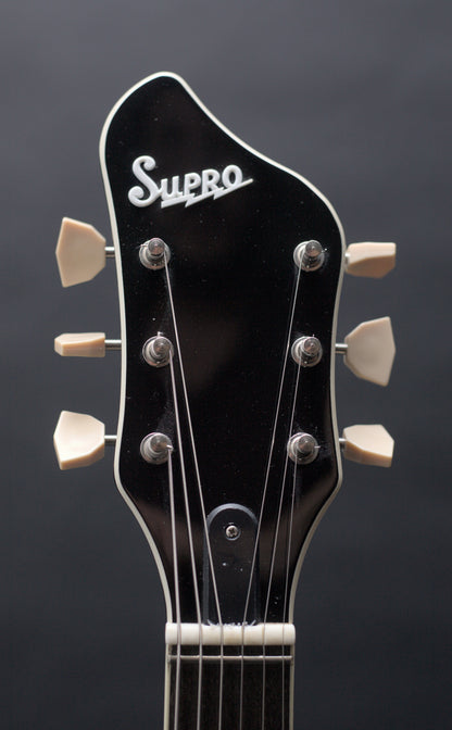 Supro Americana Series Black Holiday 1575JB with Bigsby - Jet Black