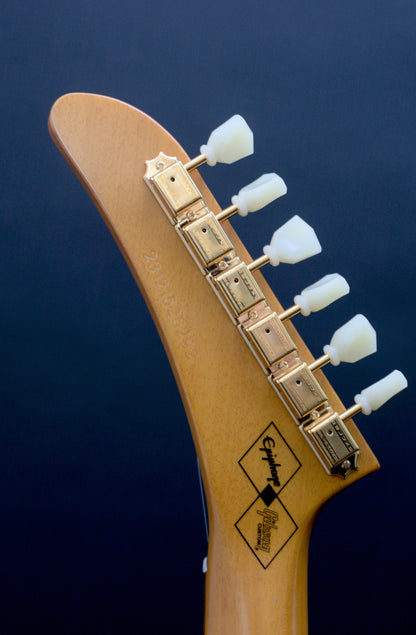 Epiphone "Inspired By Gibson" Custom 1958 Korina Explorer - Aged Natural - White Pickguard