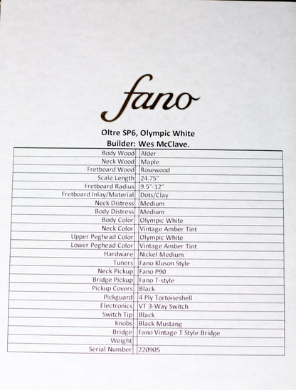Fano SP6 Oltre – Olympic White, Medium Relic
