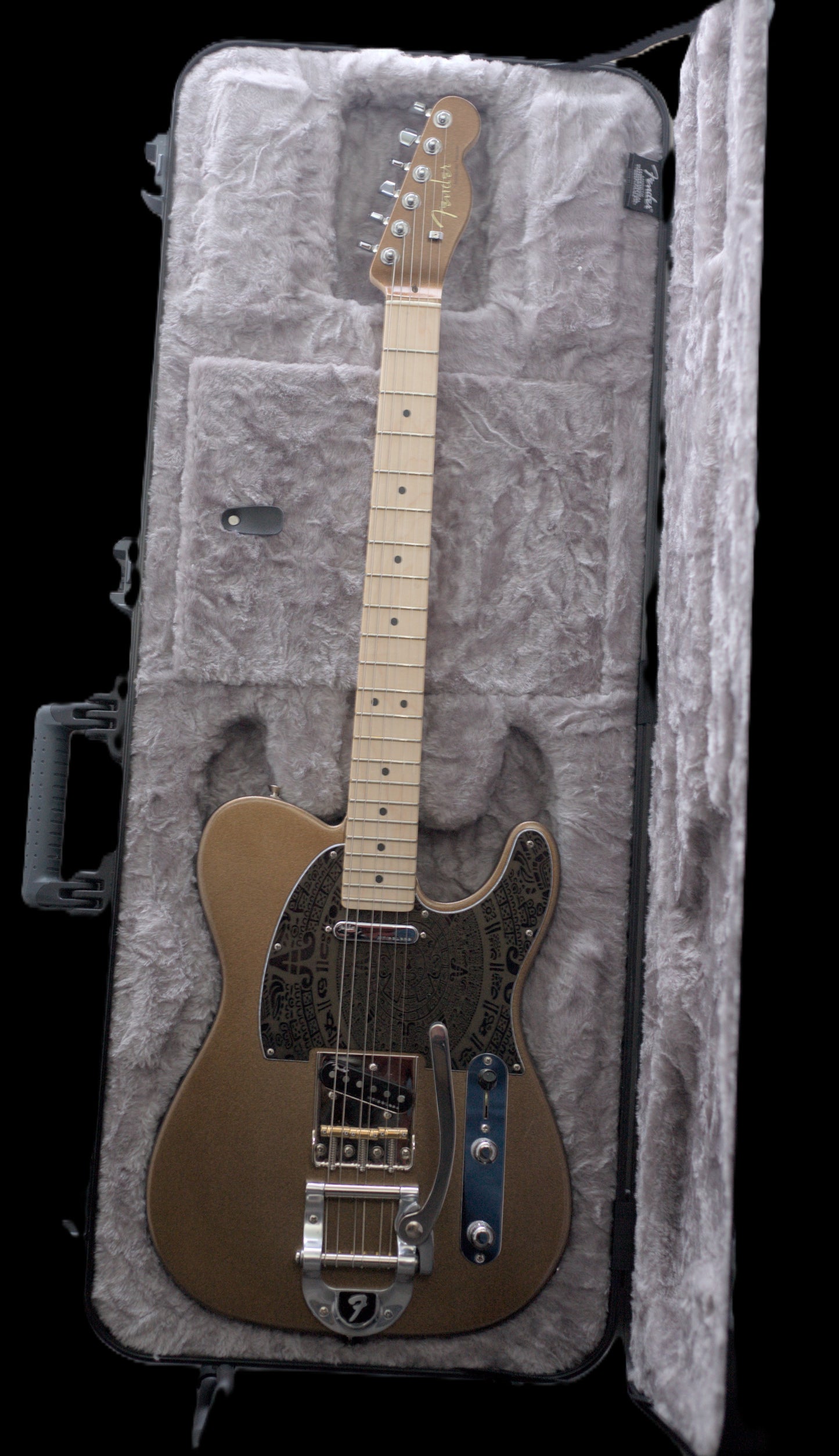 Fender American Professional II Telecaster 2023 with significant upgrades - Custom Gold Flake - "The Montezuma Telecaster"