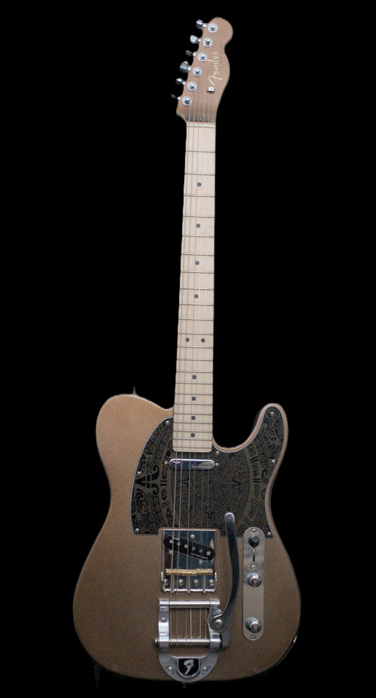 Fender American Professional II Telecaster 2023 with significant upgrades - Custom Gold Flake - "The Montezuma Telecaster"