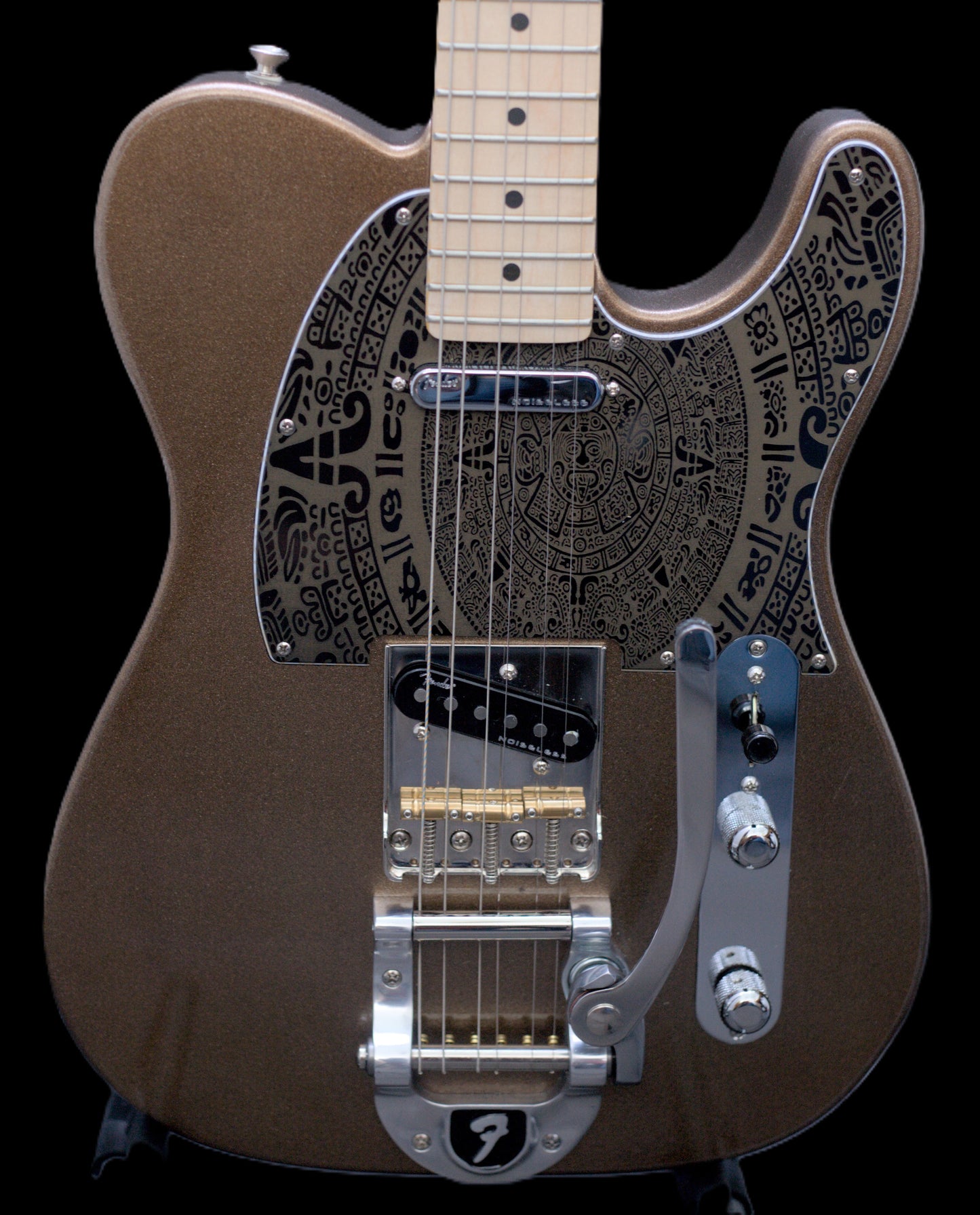 Fender American Professional II Telecaster 2023 with significant upgrades - Custom Gold Flake - "The Montezuma Telecaster"