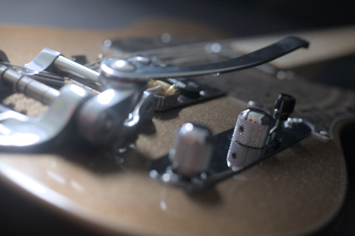 Fender American Professional II Telecaster 2023 with significant upgrades - Custom Gold Flake - "The Montezuma Telecaster"