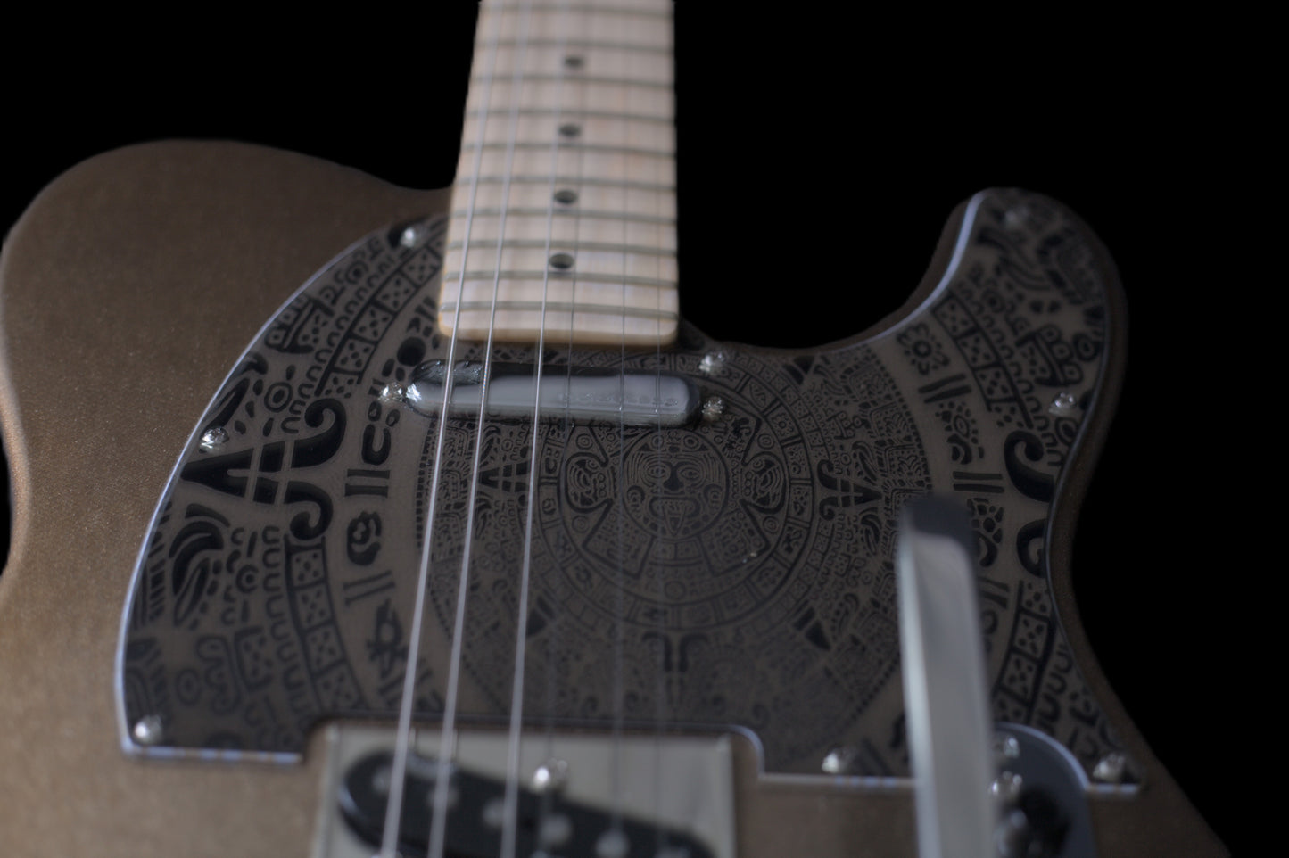 Fender American Professional II Telecaster 2023 with significant upgrades - Custom Gold Flake - "The Montezuma Telecaster"