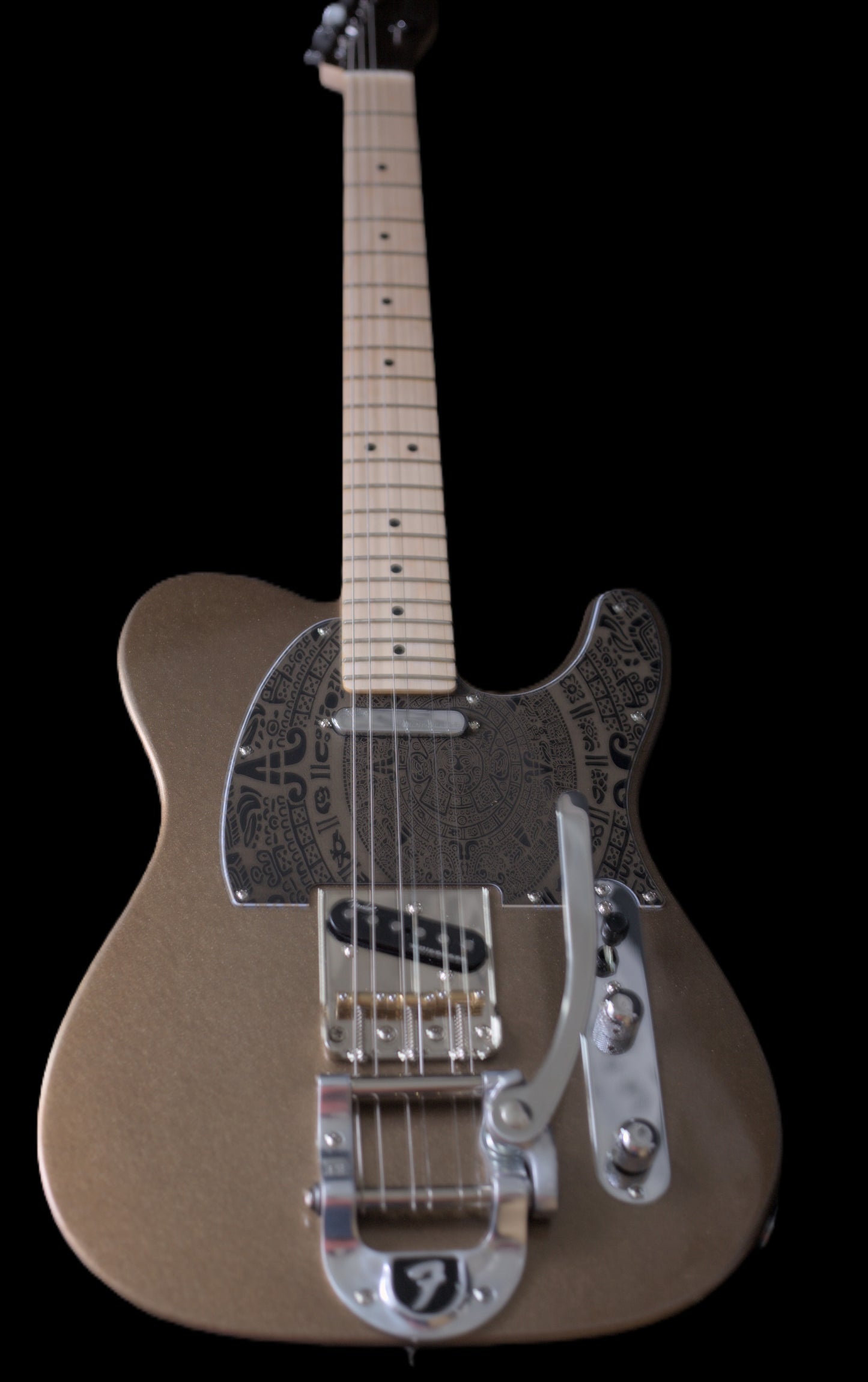 Fender American Professional II Telecaster 2023 with significant upgrades - Custom Gold Flake - "The Montezuma Telecaster"