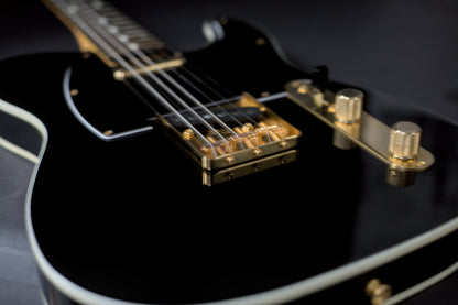 Fender Japan TL-62 Telecaster Custom Reissue MIJ, 2018, Black and Gold w/matching headstock