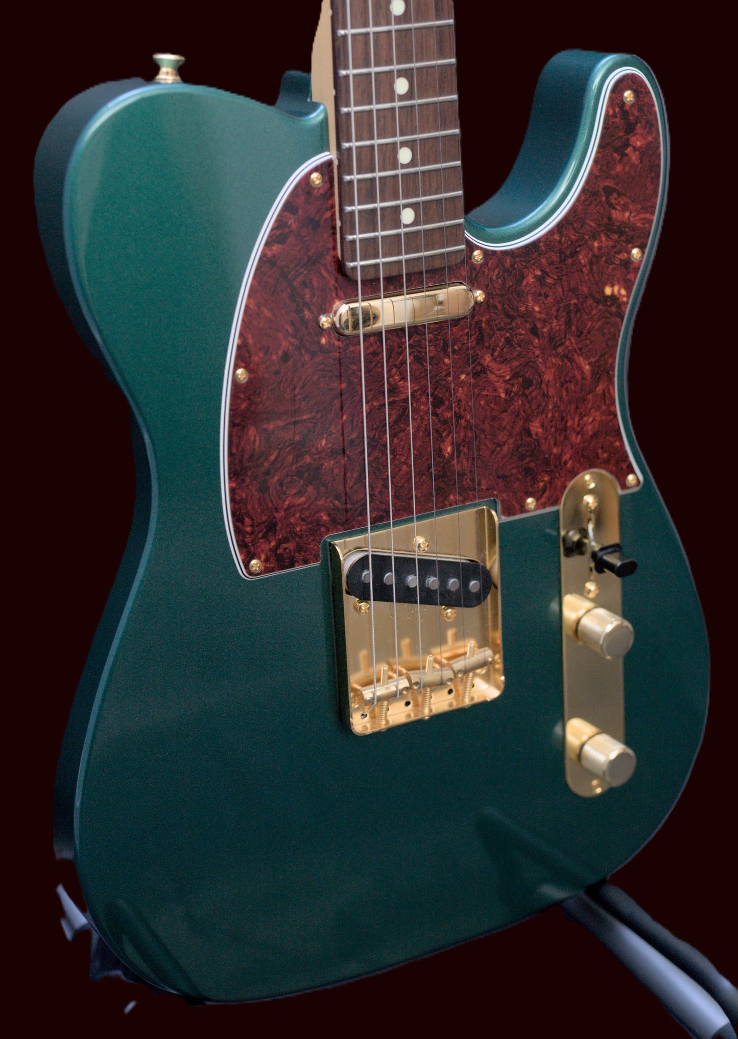 Fender MIJ FSR Collection Hybrid II Telecaster Japan 2024 - Sherwood Green Metallic Gold