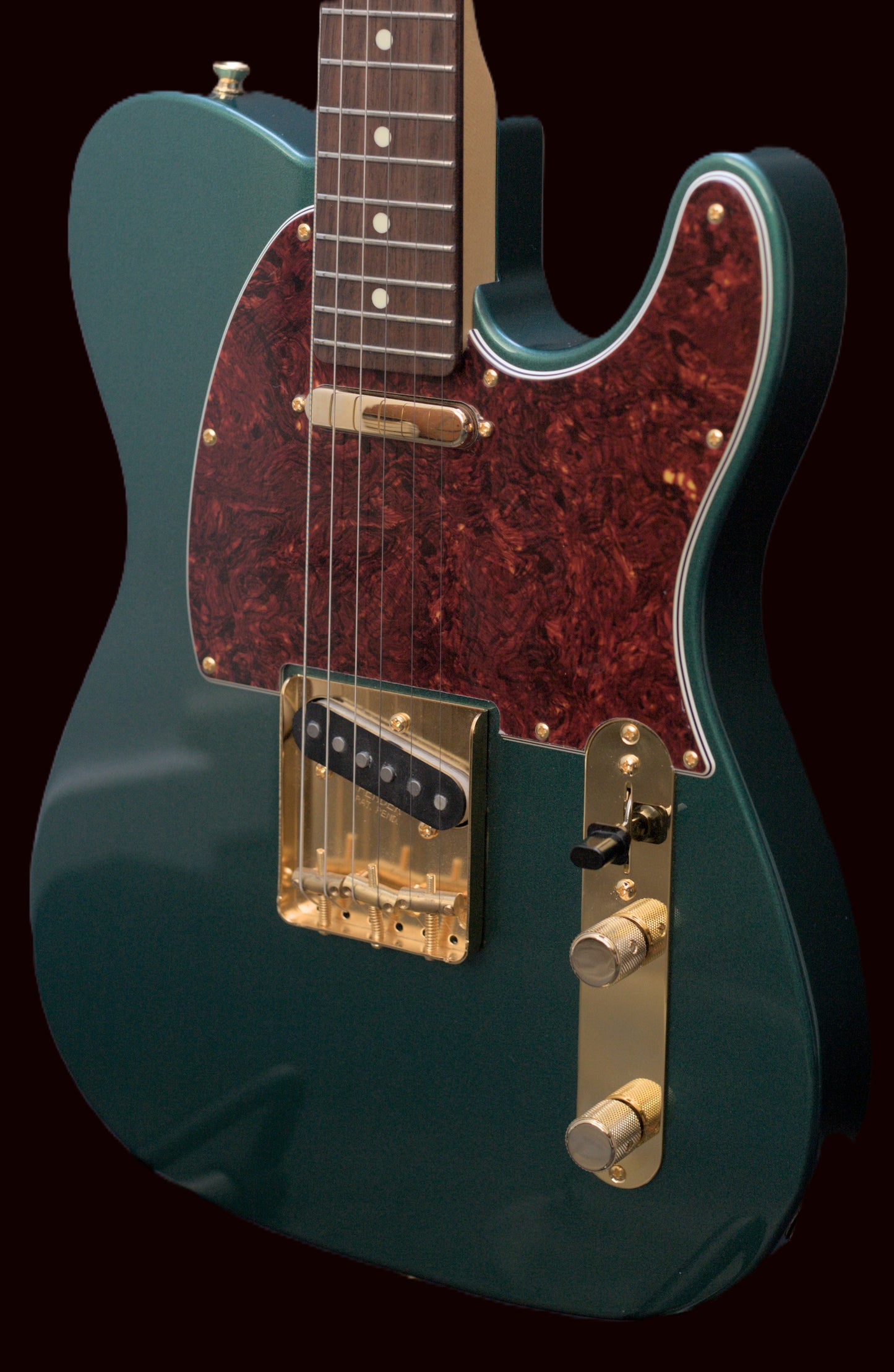 Fender MIJ FSR Collection Hybrid II Telecaster Japan 2024 - Sherwood Green Metallic Gold