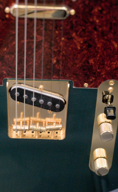 Fender MIJ FSR Collection Hybrid II Telecaster Japan 2024 - Sherwood Green Metallic Gold