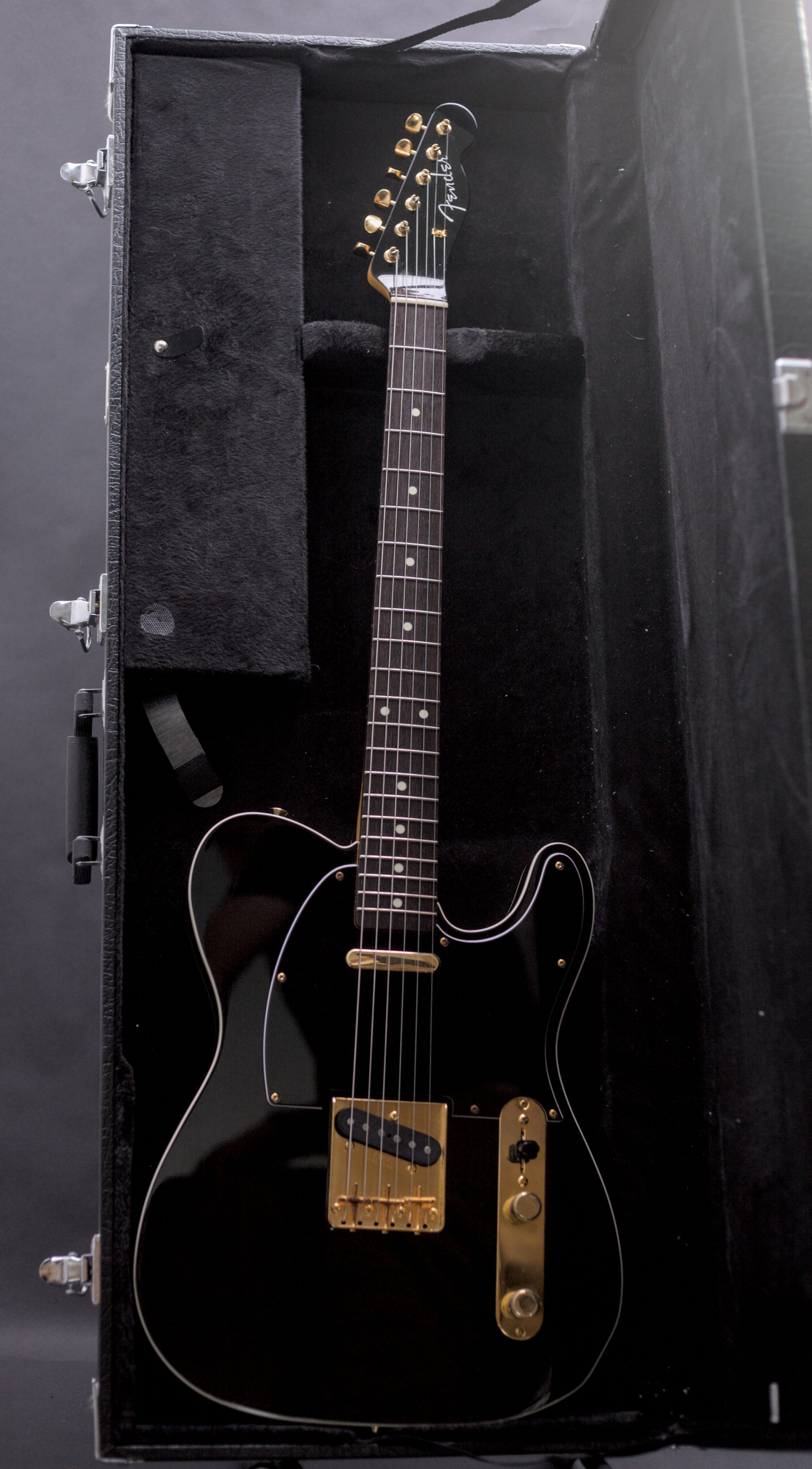 Fender Japan TL-62 Telecaster Custom Reissue MIJ, 2018, Black and Gold  w/matching headstock