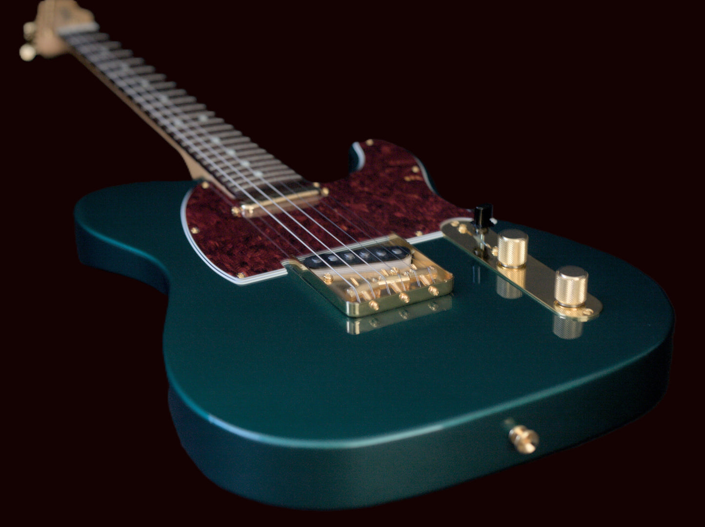 Fender MIJ FSR Collection Hybrid II Telecaster Japan 2024 - Sherwood Green Metallic Gold